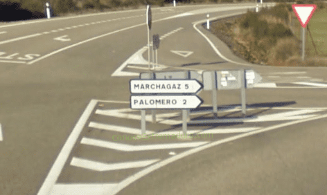 Acceso a la carretera CC-203 sentido Palomero