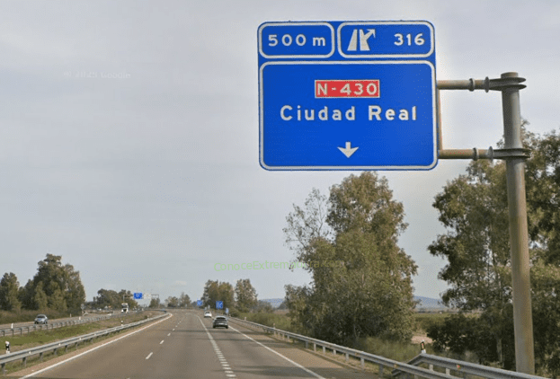 Salida 316 en la autovía A5