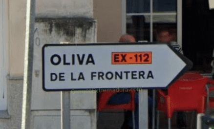 Intersección de la carretera N-432 con Ex-112 en Jerez de los Caballeros